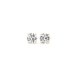 1 cttw Certified IGI Lab Grown Round Diamond Earrings 14k Yellow Gold (G/VS2)
