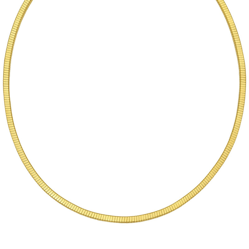 Gold Over Sterling Silver Cubogas Chain Necklace