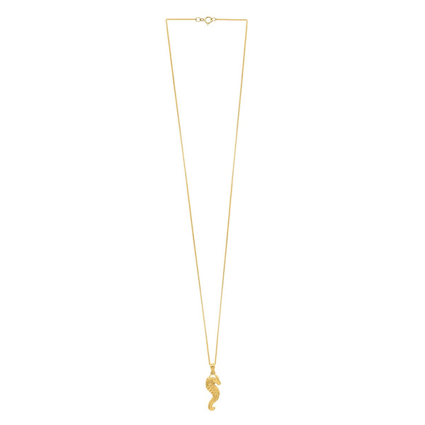 Seahorse Necklace in 10K Yellow Gold