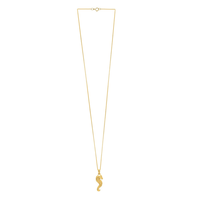 Seahorse Necklace in 10K Yellow Gold